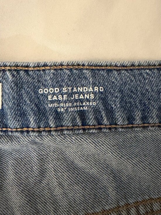 Good American Women’s Good Standard Ease Mid Rise Relaxed Leg Jeans NWT Sz 16 - Picture 6 of 12